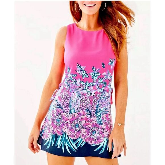 Lilly Pulitzer NWT Donna Romper Pink Tropics Lucky Lady...